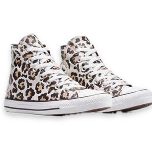 Converse Leopard Print High-Top Sneakers